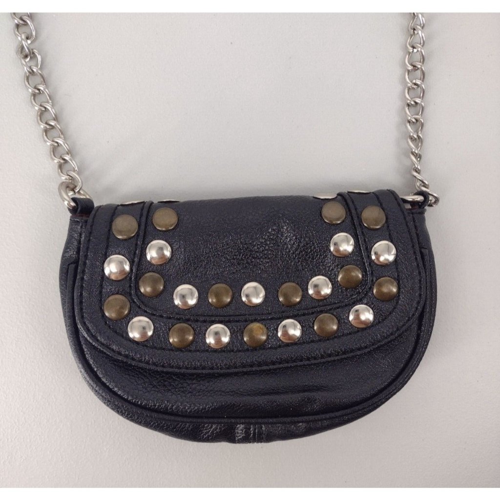 Carlos Santana Vegan Faux Leather Polyurethane Small Black Crossbody Bag Purse
